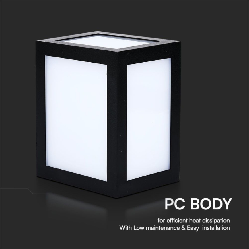 LED Venkovní nástěnné svítidlo LED/12W/230V 6400K IP65 černá