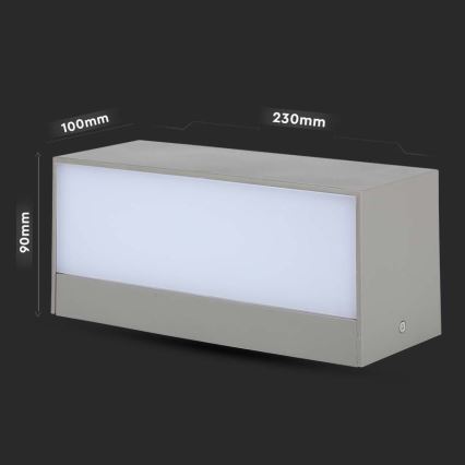 LED Venkovní nástěnné svítidlo LED/12W/230V 6400K IP65