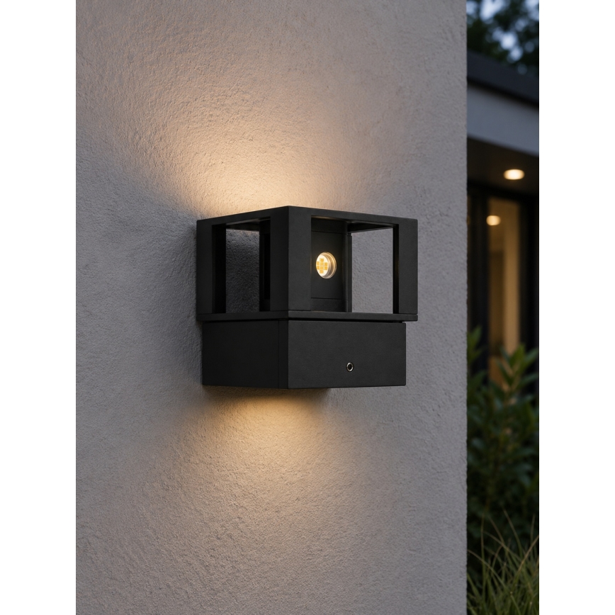 LED Venkovní nástěnné svítidlo LED/12W/230V IP54 černá