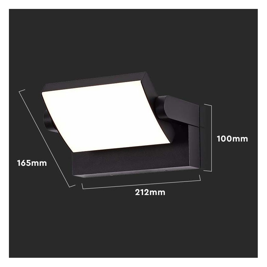 LED Venkovní nástěnné svítidlo LED/17W/230V 3000K IP65 černá