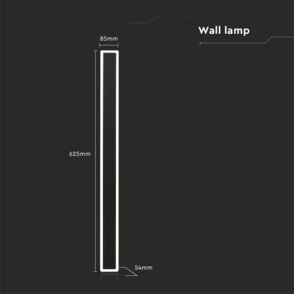 LED Venkovní nástěnné svítidlo LED/17W/230V 3000K IP65 černá