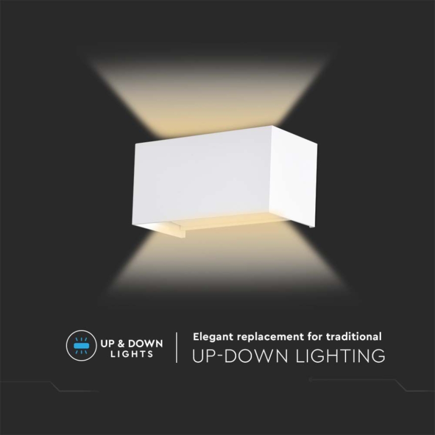 LED Venkovní nástěnné svítidlo LED/24W/230V 3000K IP65 bílá