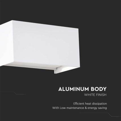 LED Venkovní nástěnné svítidlo LED/24W/230V 3000K IP65 bílá