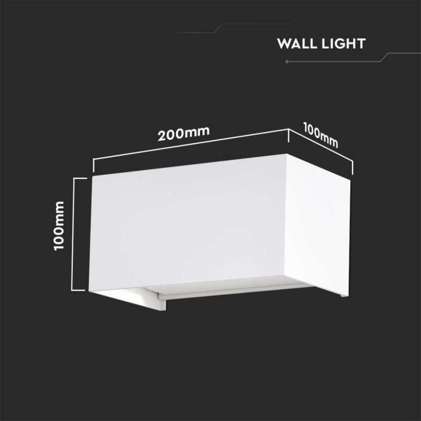 LED Venkovní nástěnné svítidlo LED/24W/230V 3000K IP65 bílá