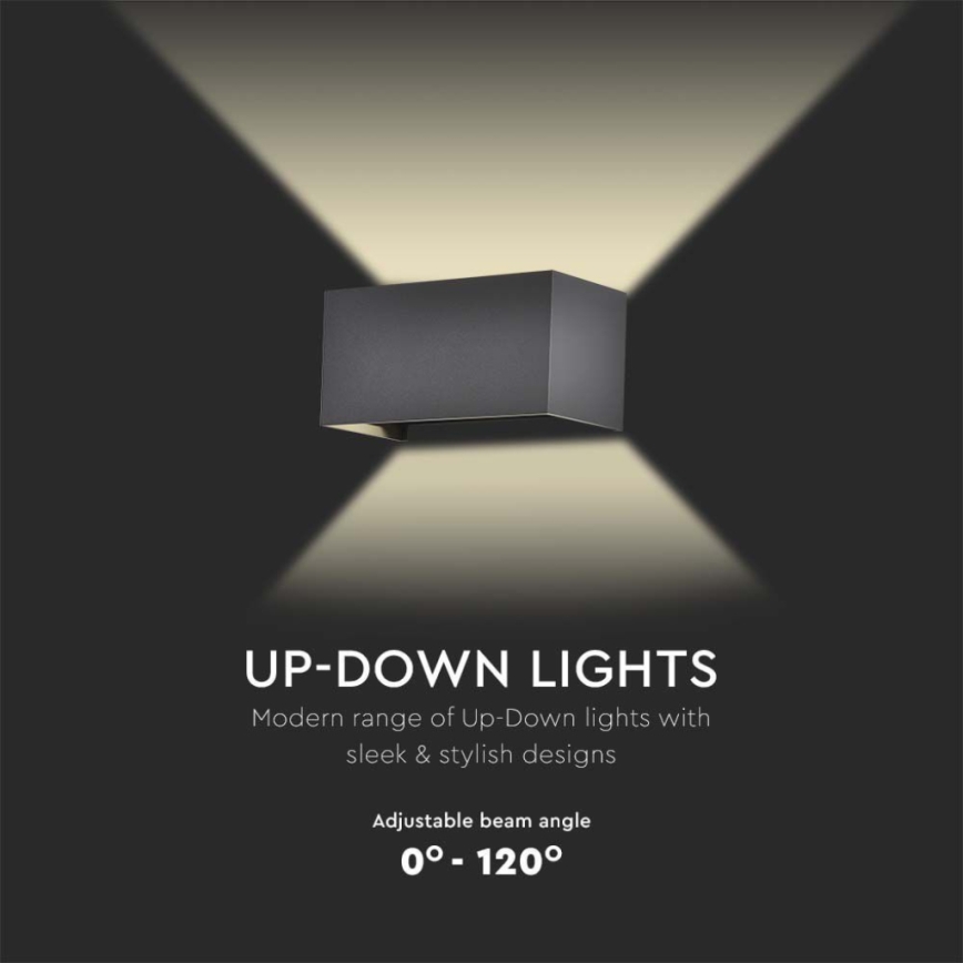 LED Venkovní nástěnné svítidlo LED/24W/230V 3000K IP65 černá