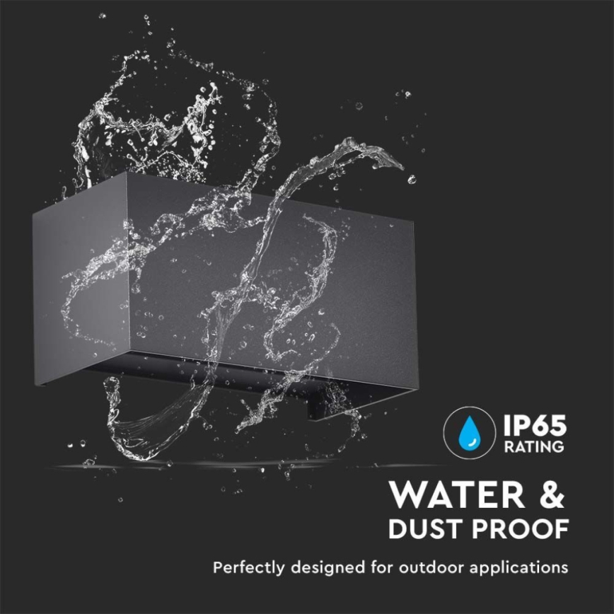 LED Venkovní nástěnné svítidlo LED/24W/230V 3000K IP65 černá