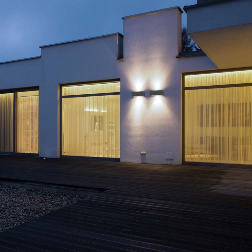 LED Venkovní nástěnné svítidlo LED/24W/230V 4000K IP65 antracit