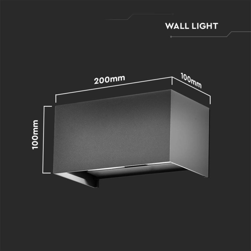 LED Venkovní nástěnné svítidlo LED/24W/230V 4000K IP65 antracit