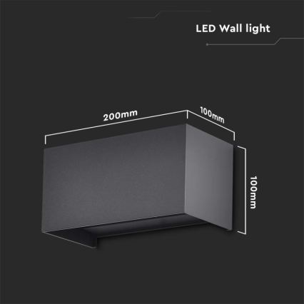 LED Venkovní nástěnné svítidlo LED/24W/230V 4000K IP65 černá