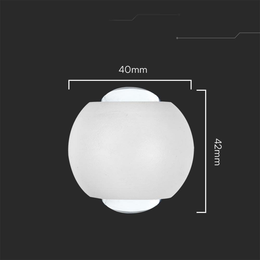 LED Venkovní nástěnné svítidlo LED/2W/230V 3000K IP54 bílá