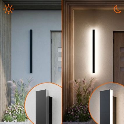 LED Venkovní nástěnné svítidlo LED/30W/230V 100 cm IP65 černá