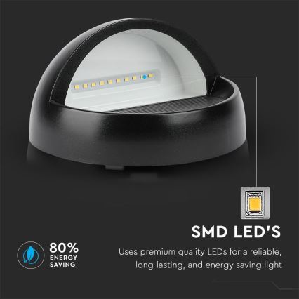 LED Venkovní nástěnné svítidlo LED/3W/230V 4000K IP65 černá