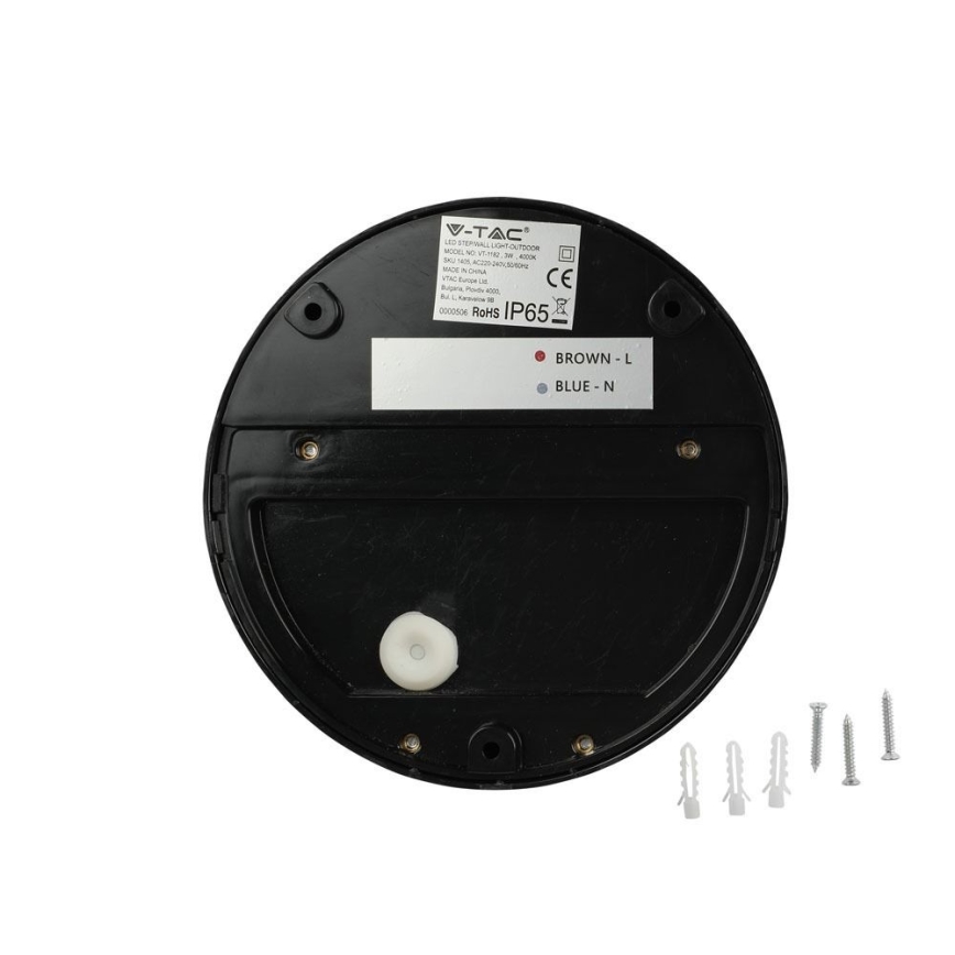 LED Venkovní nástěnné svítidlo LED/3W/230V 4000K IP65 černá