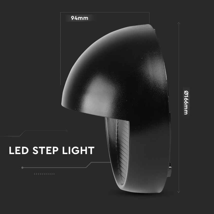 LED Venkovní nástěnné svítidlo LED/3W/230V 4000K IP65 černá