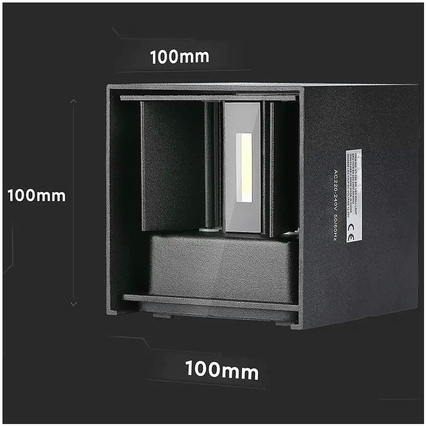 LED Venkovní nástěnné svítidlo LED/5W/230V 3000K IP65 černá