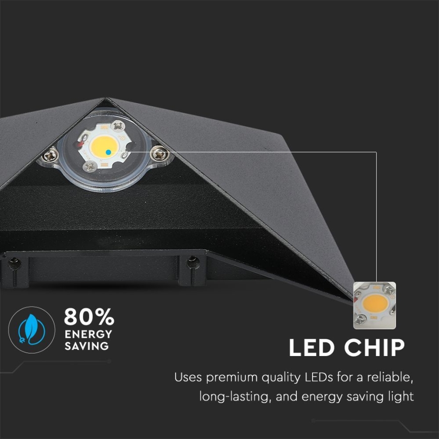 LED Venkovní nástěnné svítidlo LED/5W/230V 4000K IP65 černá
