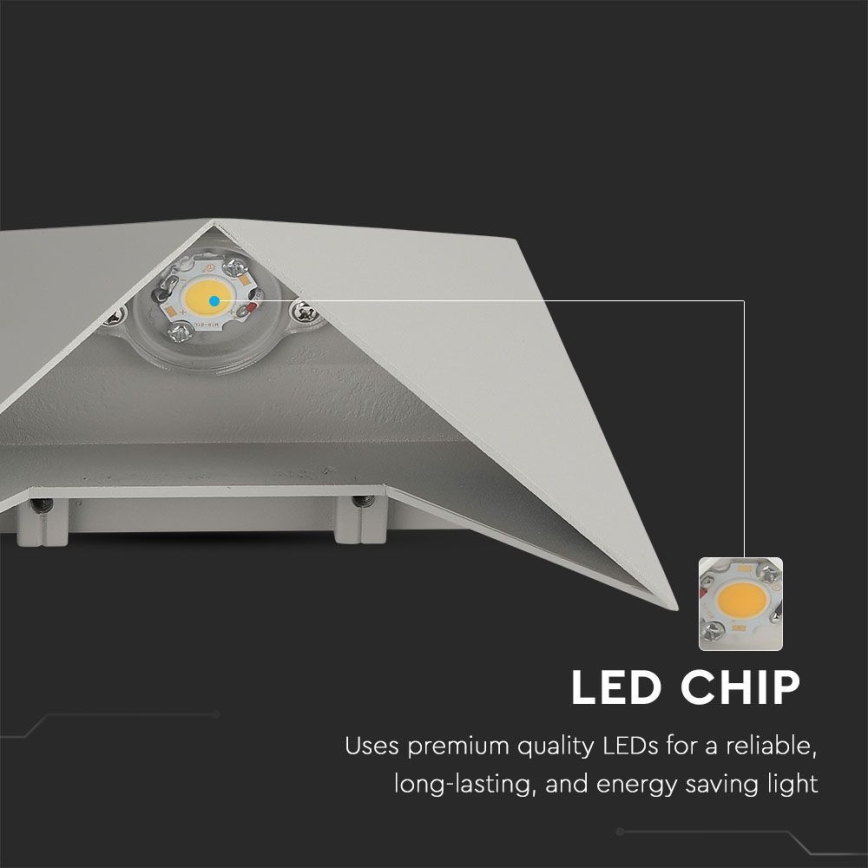 LED Venkovní nástěnné svítidlo LED/5W/230V 4000K IP65 šedá