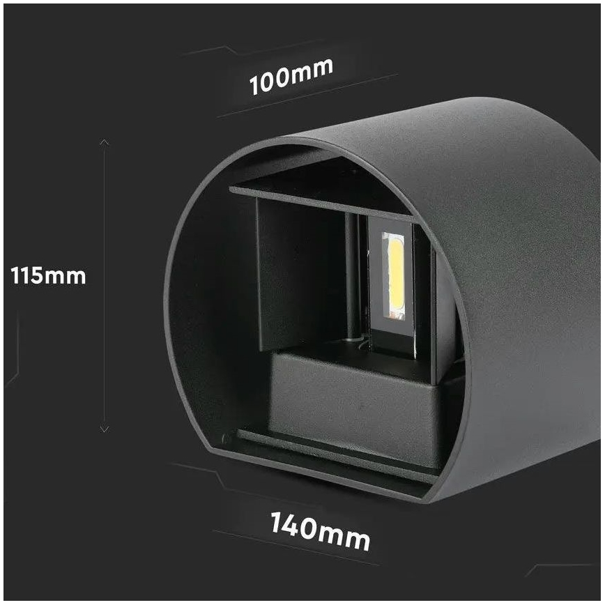 LED Venkovní nástěnné svítidlo LED/6W/230V 4000K IP65 černá