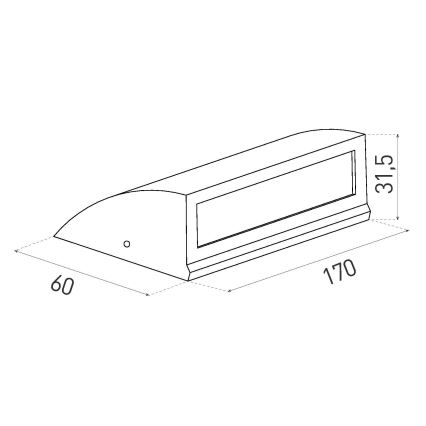LED Venkovní nástěnné svítidlo LED/6W/230V IP54