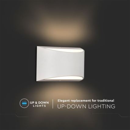 LED Venkovní nástěnné svítidlo LED/9W/230V 4000K IP54 bílá