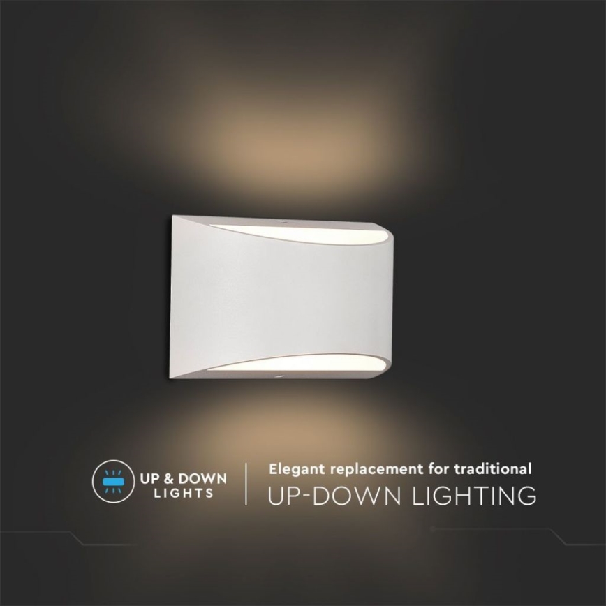 LED Venkovní nástěnné svítidlo LED/9W/230V 4000K IP54 bílá
