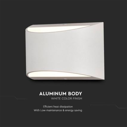 LED Venkovní nástěnné svítidlo LED/9W/230V 4000K IP54 bílá