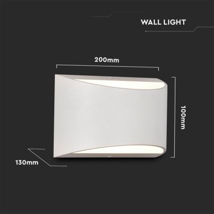 LED Venkovní nástěnné svítidlo LED/9W/230V 4000K IP54 bílá