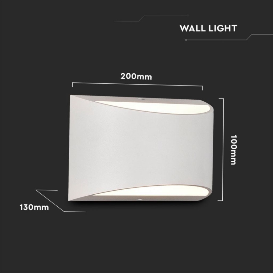 LED Venkovní nástěnné svítidlo LED/9W/230V 4000K IP54 bílá