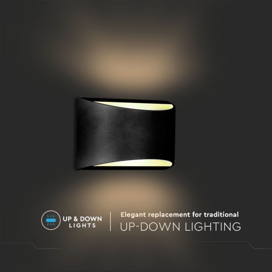 LED Venkovní nástěnné svítidlo LED/9W/230V 4000K IP54 černá