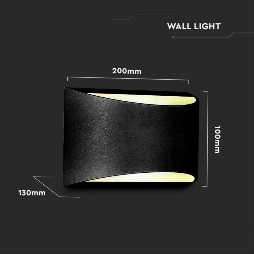 LED Venkovní nástěnné svítidlo LED/9W/230V 4000K IP54 černá