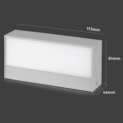 LED Venkovní nástěnné svítidlo LED/9W/230V 6400K IP65