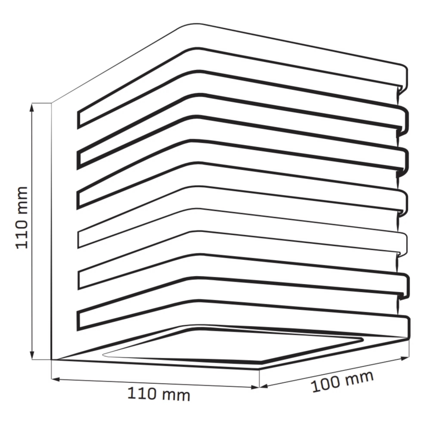 LED Venkovní nástěnné svítidlo MAXWELL LED/10W/230V IP54 grafit