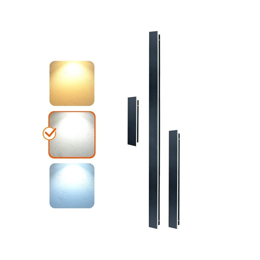 LED Venkovní nástěnné svítidlo MIRANA LED/8W/230V 4000K IP44 30 cm černá