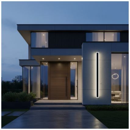 LED Venkovní nástěnné svítidlo MIRANA S LED/25W/230V 4000K IP44 120 cm černá