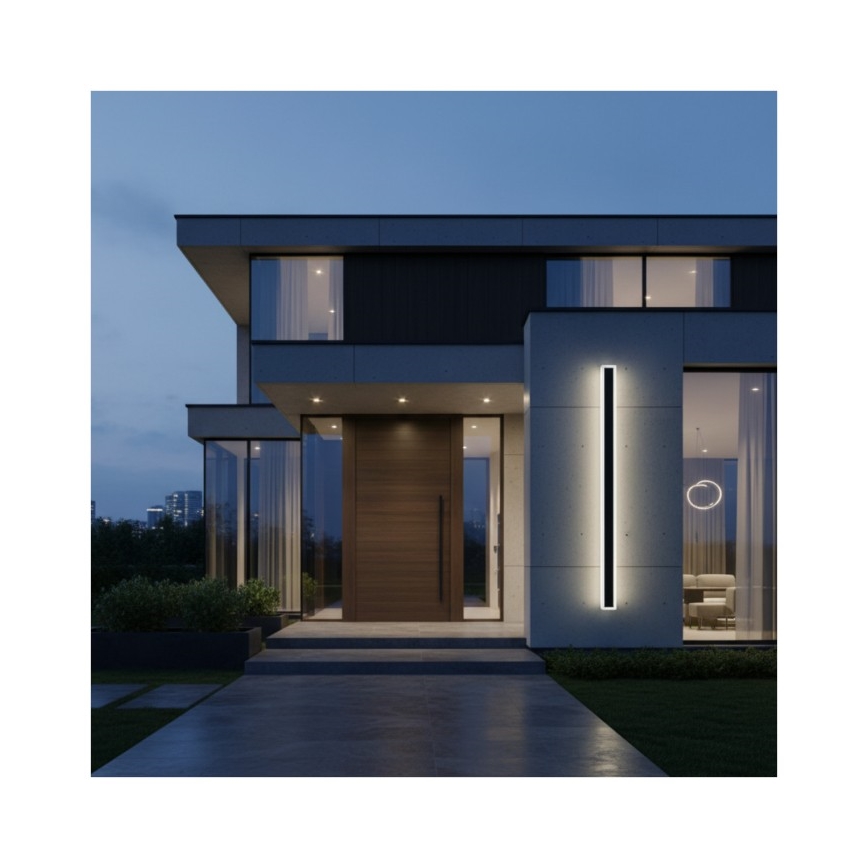 LED Venkovní nástěnné svítidlo MIRANA S LED/25W/230V 4000K IP44 120 cm černá