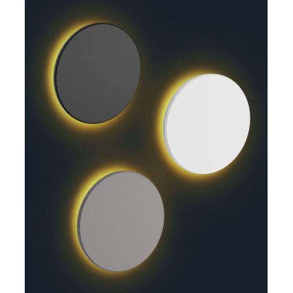 LED Venkovní nástěnné svítidlo PIATTA LED/12W/230V 3000/4000/6000K pr. 18 cm IP44 černá