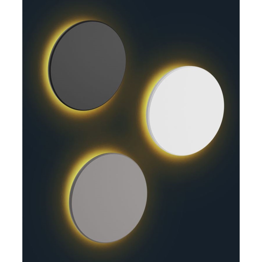 LED Venkovní nástěnné svítidlo PIATTA LED/12W/230V 3000/4000/6000K pr. 18 cm IP44 černá