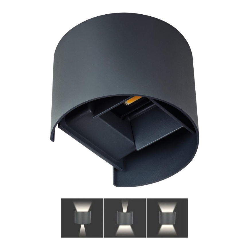 LED Venkovní nástěnné svítidlo REKA LED/7W/230V IP54 antracit