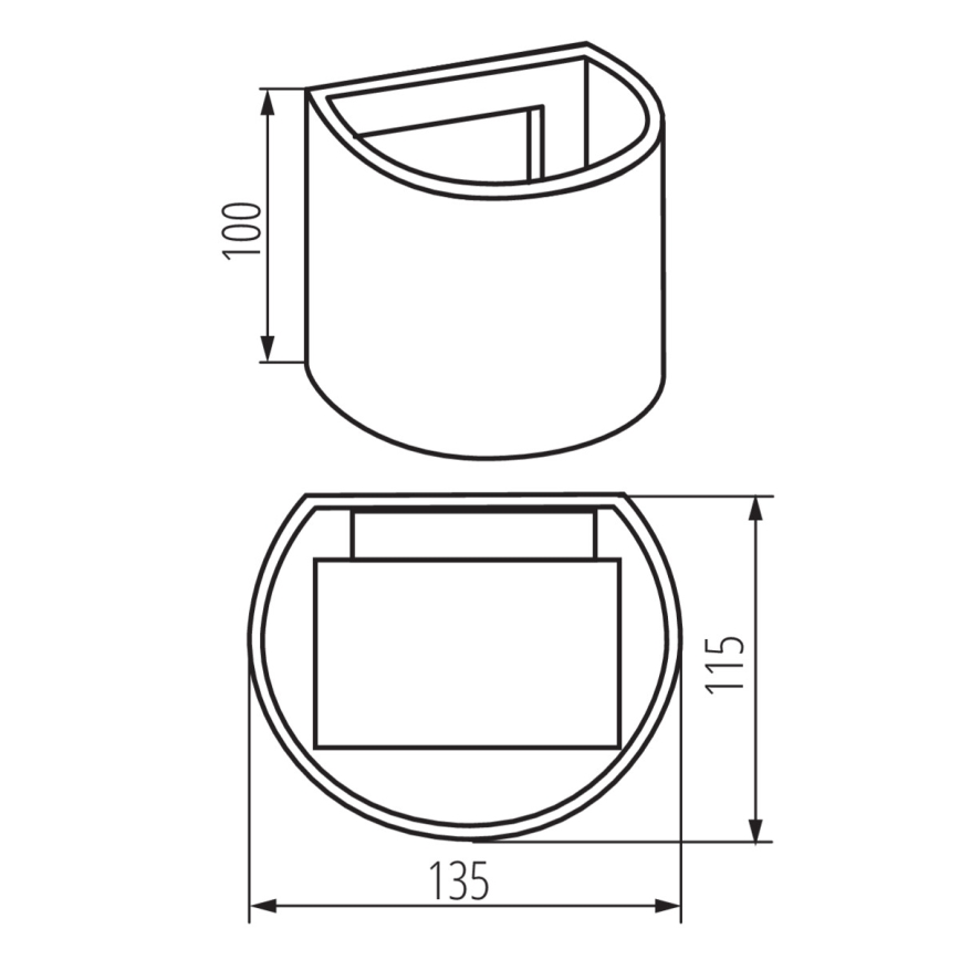 LED Venkovní nástěnné svítidlo REKA LED/7W/230V IP54 antracit