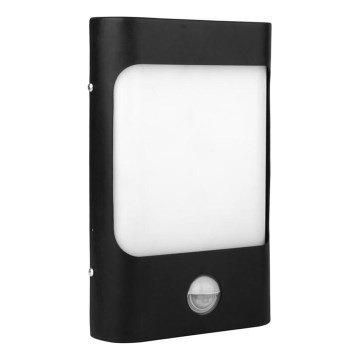 LED Venkovní nástěnné svítidlo se senzorem CORDOBA LED/9W/230V IP44 černá