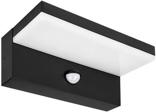 LED Venkovní nástěnné svítidlo se senzorem HESTIO LED/9W/230V 4000K IP44 černá
