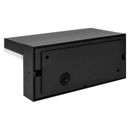 LED Venkovní nástěnné svítidlo se senzorem HESTIO LED/9W/230V 4000K IP44 černá
