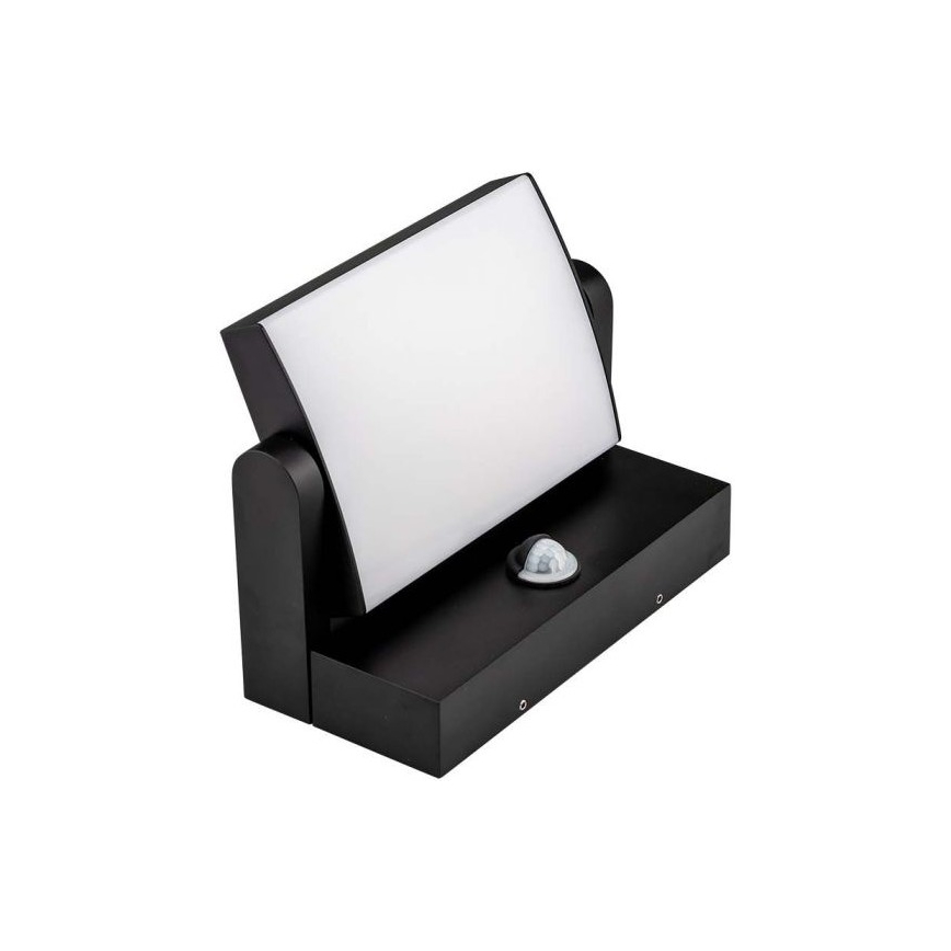 LED Venkovní nástěnné svítidlo se senzorem LED/17W/230V 3000K IP65 černá