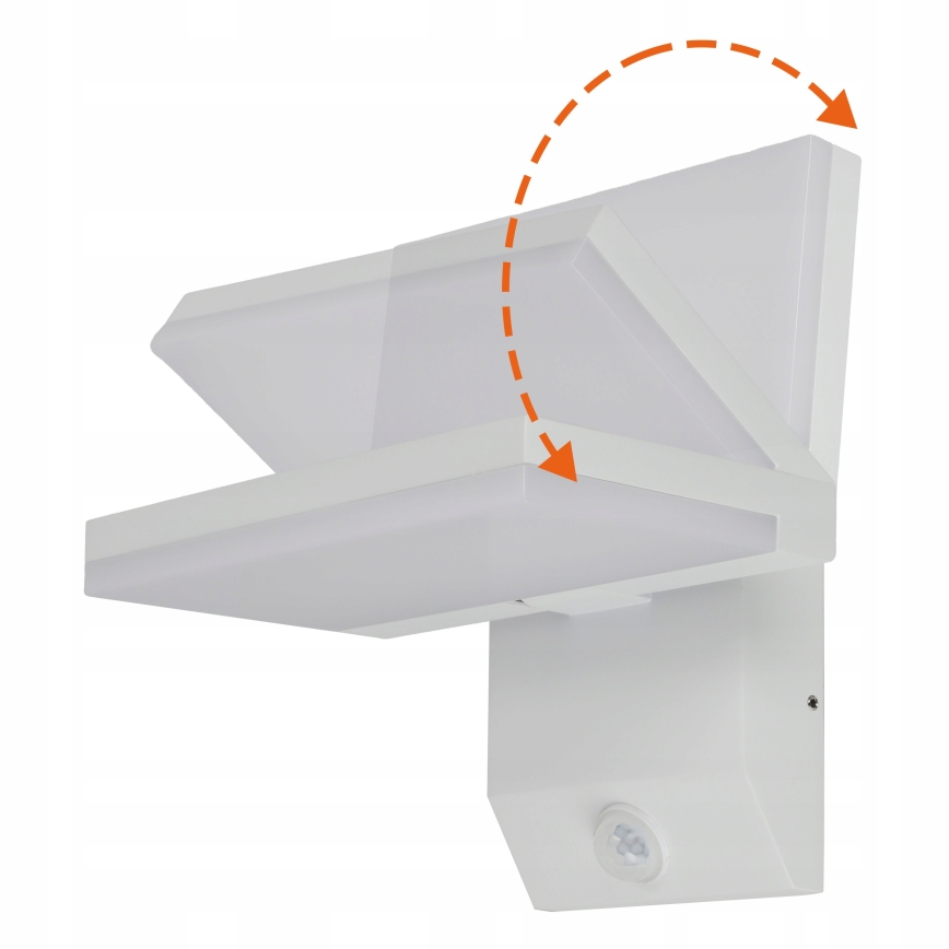 LED Venkovní nástěnné svítidlo se senzorem pohybu LED/18W/230V IP44 bílá