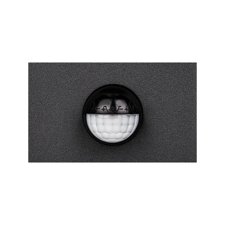LED Venkovní nástěnné svítidlo se senzorem LED/9W/230V 4000K IP44 černá