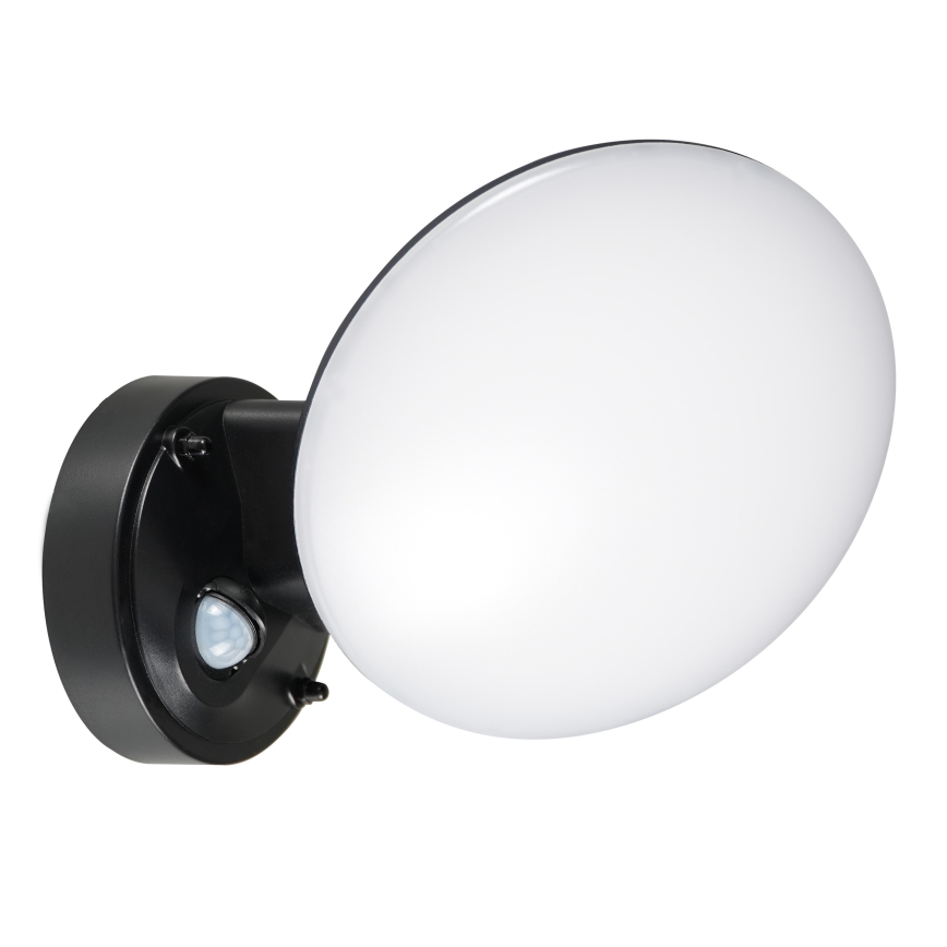 LED Venkovní nástěnné svítidlo se senzorem pohybu a soumraku OLAF LED/10W/230V IP44 černá