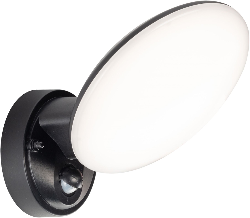 LED Venkovní nástěnné svítidlo se senzorem pohybu a soumraku OLAF LED/10W/230V IP44 černá