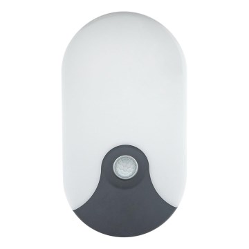 LED Venkovní nástěnné svítidlo se senzorem pohybu LED/18W/230V IP44 antracit
