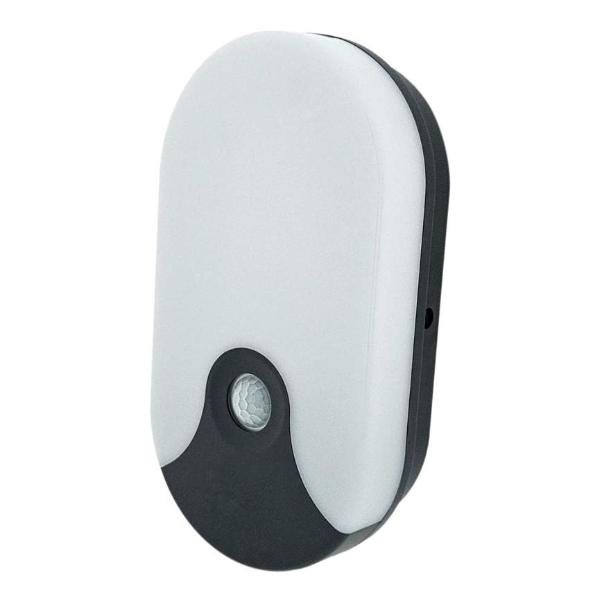 LED Venkovní nástěnné svítidlo se senzorem pohybu LED/18W/230V IP44 antracit