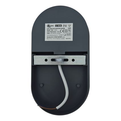 LED Venkovní nástěnné svítidlo se senzorem pohybu LED/18W/230V IP44 antracit